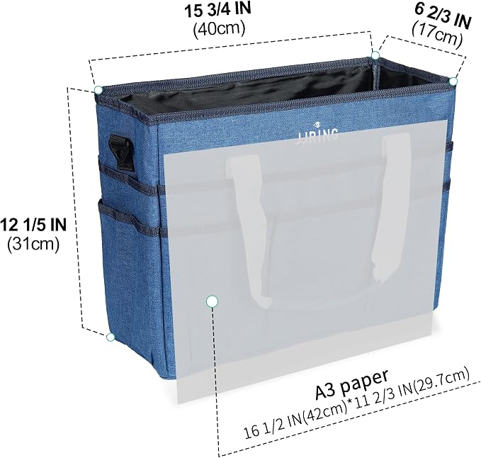 JJRING Craft Organizer Tote Bag, Large Art Storage Caddy - Image 2