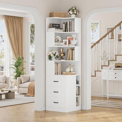 FACBOTALL 76.8” Corner Bookshelf - Image 4