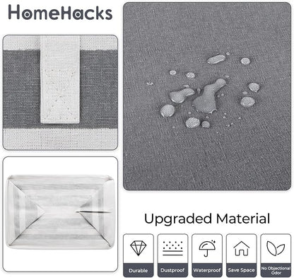 HomeHacks 2 Pack Large Laundry Baskets, Waterproof, Freestanding Laundry Hampers - Image 5