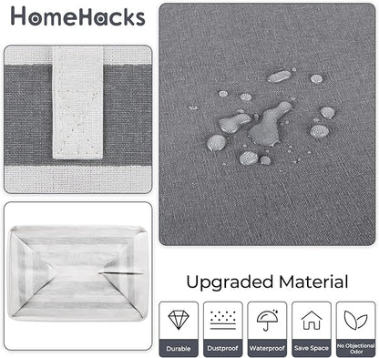 HomeHacks 2-Pack Large Laundry Basket, Waterproof, Freestanding Laundry Hamper - Image 5