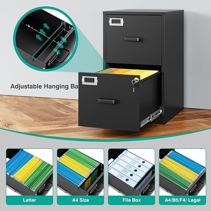 SISESOL 2 Drawer File Cabinet - Image 4