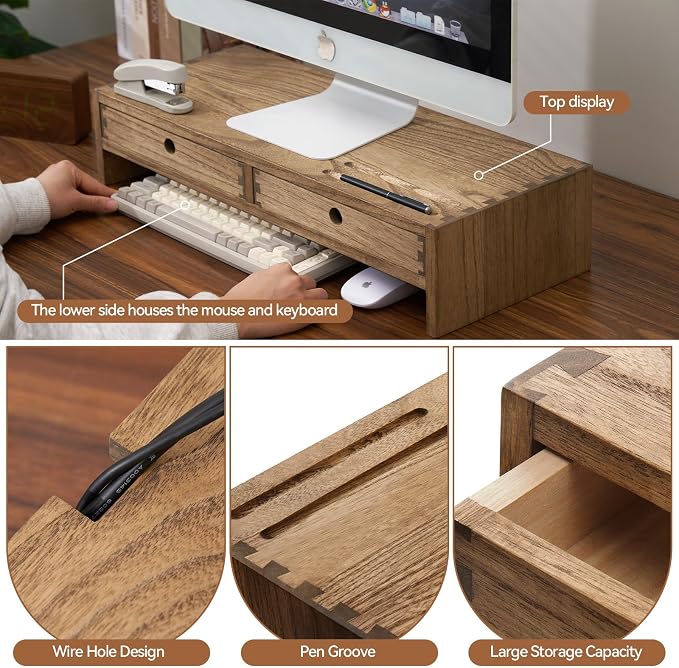 KIRIGEN Wood Monitor Stand - Image 2
