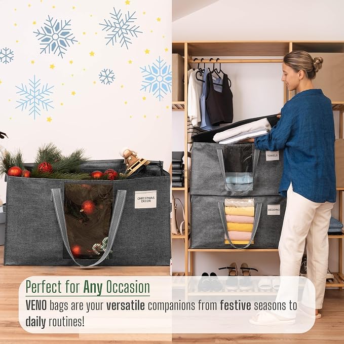VENO 8 Pack Moving Bags, Comforter and Blanket Storage Bags - Image 8
