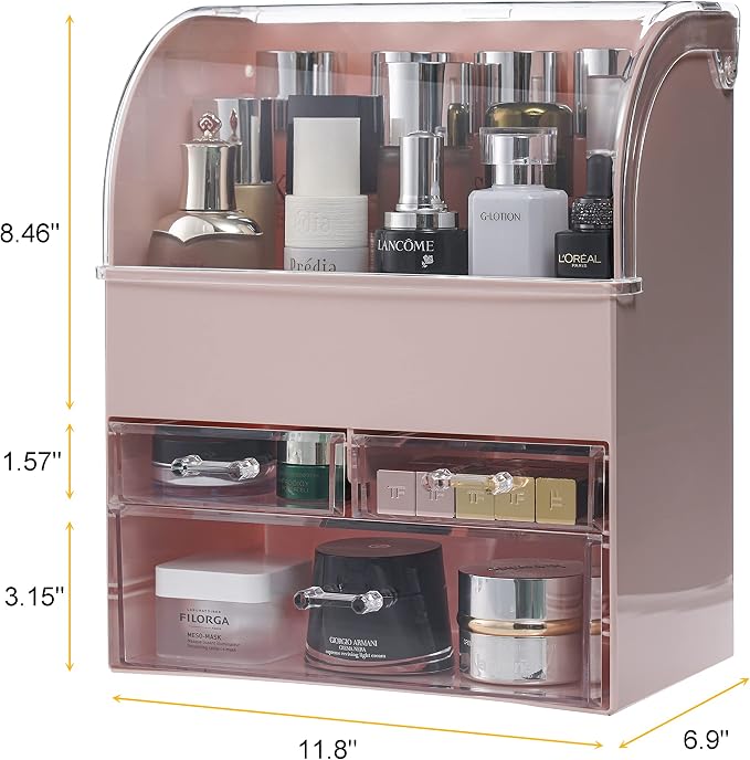 MOOCHI Professional Large Cosmetic Makeup Organizer Bathroom Storage Display - Image 7