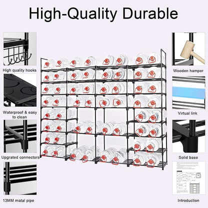 Mavivegue Extra Large Shoe Rack, 8 Tier 4 Rows 72-76 Pairs Big Tall Metal Shoe - Image 3