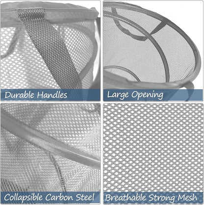 BATTOO Collapsible Laundry Baskets, Foldable Mesh Pop Up Hamper, Portable - Image 5