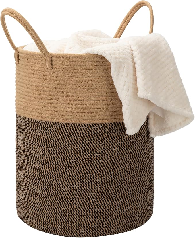 58L Cotton Rope Laundry Basket, Woven Basket - Image 2