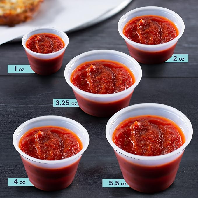 Fit Meal Prep 250 Pack 3.25 oz BPA Free Condiment Cups No Lids, Disposable - Image 3