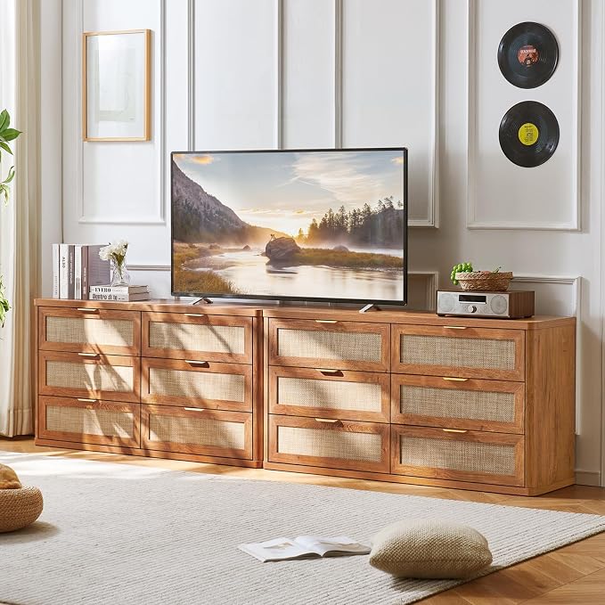 LEYAOYAO Rattan 6 Drawer Dresser - Image 6