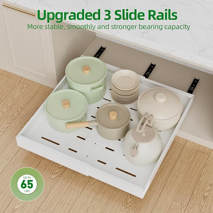 PAKETA 4 Pack Expandable Pull Out Cabinet Organizer, Sliding Drawers - Image 7
