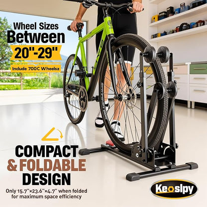 Vertical Bike Floor Stand-Freestanding Indoor Bike Storage Rack Upright Bicycle - Image 4
