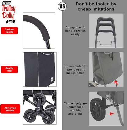dbest Products Trolley Dolly Sport Stair Climber – Foldable Grocery Cart on - Image 4