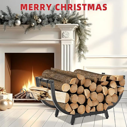 30“ Firewood Rack Outdoor and Indoor, Compact Firewood log Storage & Holder - Image 5
