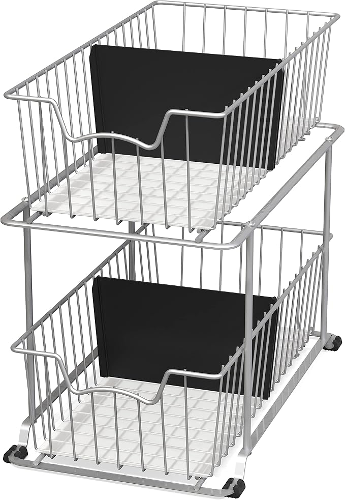 Simple Houseware 2 Tier Cabinet Wire Basket Drawer Organizer by SimpleHouseware