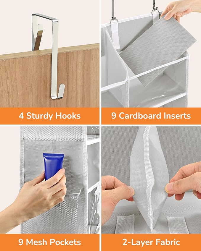 ULG Over the Door Organizer, 5-Tier Extra Large Hanging Storage - Image 4