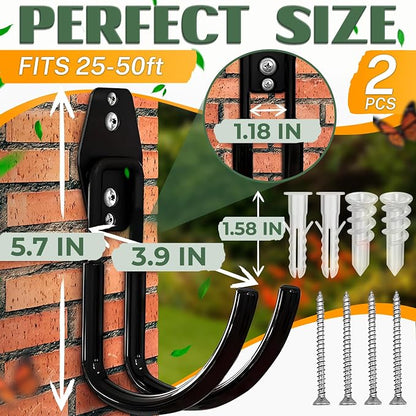 2 Pcs Hose Hook Wall Mount - Image 2