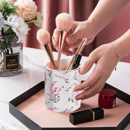 Pen Holder Stand for Desk Floral Pattern Pencil Cup for Girls Kids Durable - Image 9