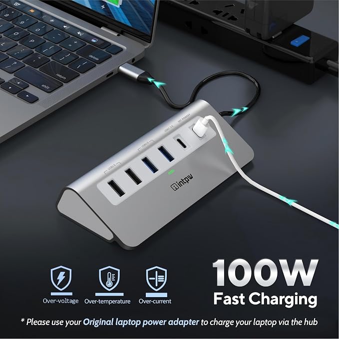 intpw USB C Hub, P9 USB C Hub Multiport Adapter - Image 5