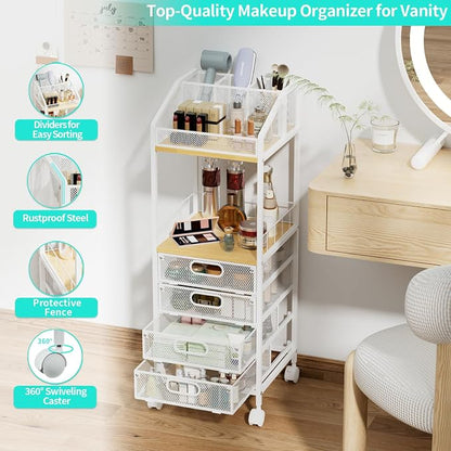 HapiRm Makeup Organizer Storage Cart - Image 7
