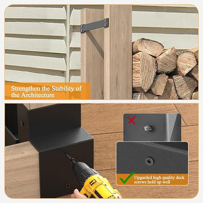 Mr IRONSTONE Firewood Rack Outdoor Indoor, Adjustable to ANY Length Firewood - Image 6