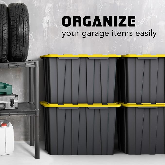 Lifetime Home 4 PACK of X-Large 23 Gallon Plastic Storage Bin Tote Organizing - Image 5