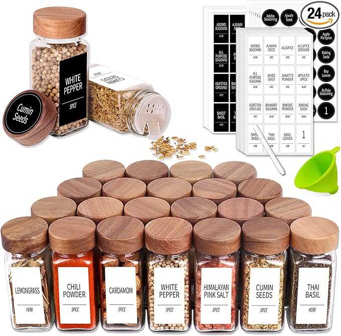 Churboro 24 Spice Jars with 547 Labels by Churboro