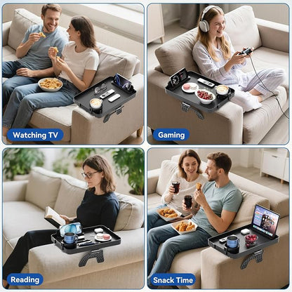 Couch Armrest Table Couch Arm Tray Cup Holder Plastic Armchair Caddy Recliner - Image 7