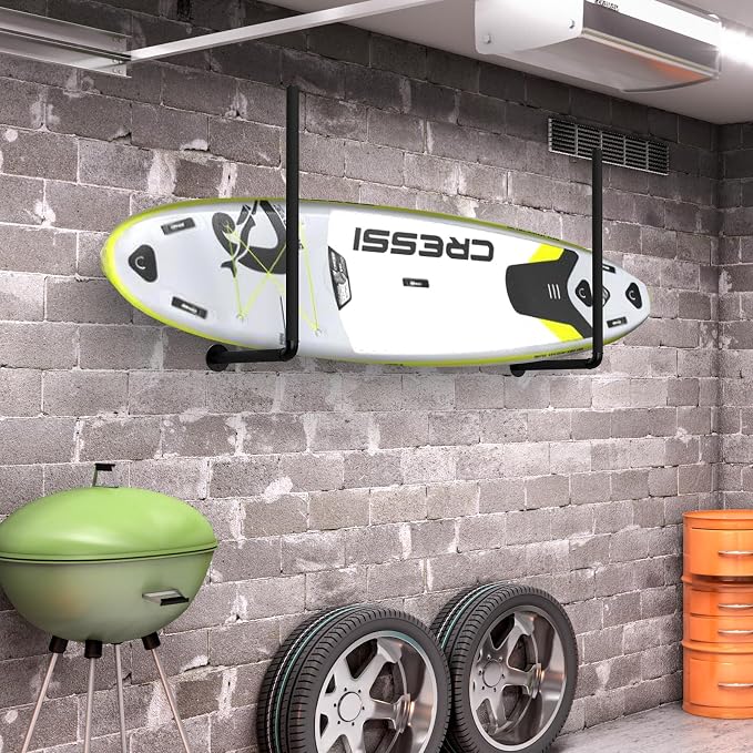 Surfboard Wall Mount or Ceiling Rack, Heavy-Duty Overhead Garage Storage Rack - Image 7