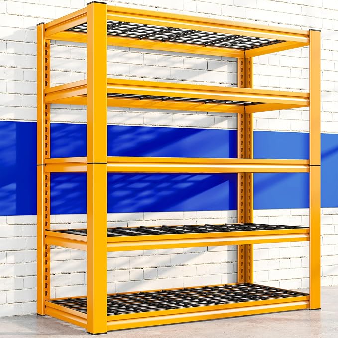 REIBII Garage Shelving Load 3000LBS, 5-Tier Storage Shelves, Adjustable Heavy by REIBII