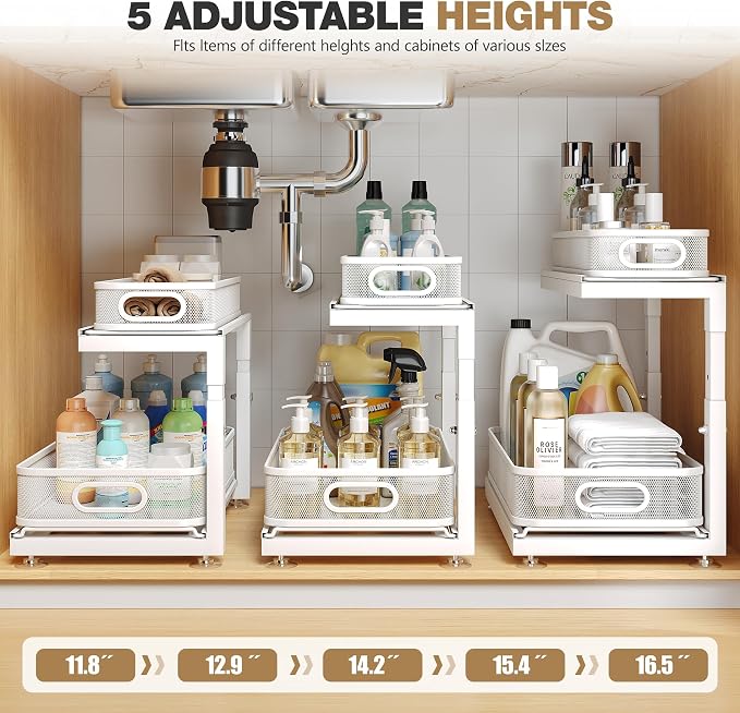 2-Pack Under Sink Storage Organizer - Image 9