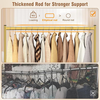 EAGMAK Heavy Duty Clothes Rack Load 420 LBS, Rolling Garment Rack - Image 3