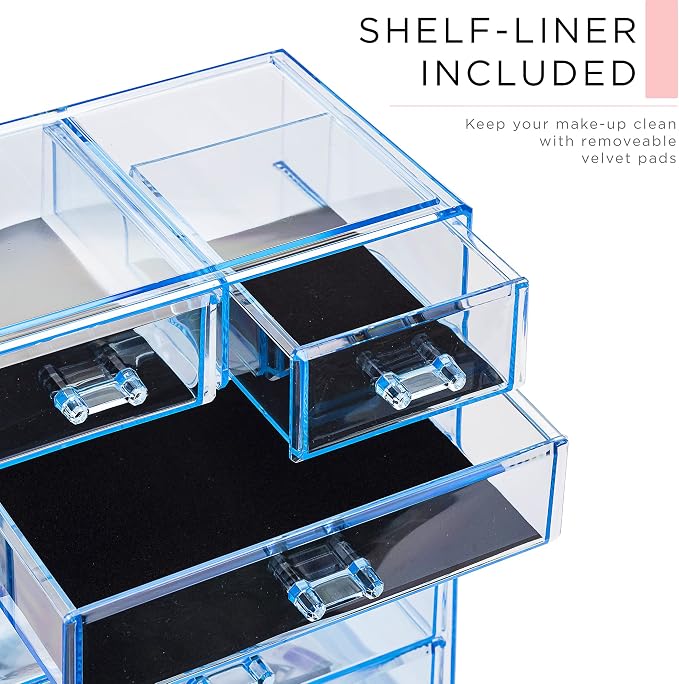 Sorbus Clear Cosmetic Makeup Organizer - Image 6
