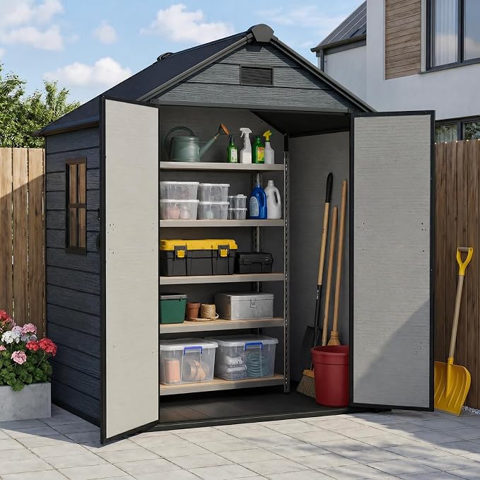 ZYJOYY Outdoor Storage Shed 6x4.4 FT by ZYJOYY