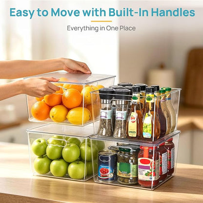 Vtopmart 4 Pack Extra Large Clear Stackable Storage Bins - Image 5