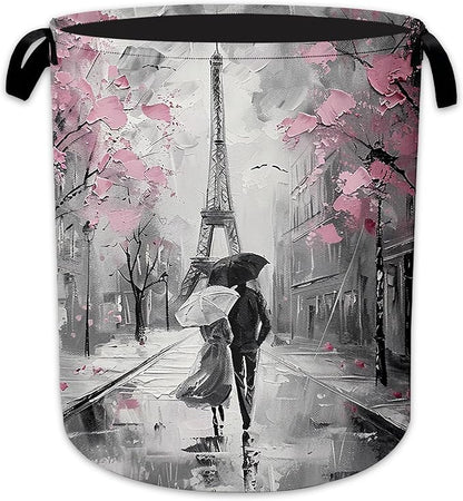 Laundry Hamper, Eiffel Tower Collapsible Paris Street Laundry Baskets by Losthll