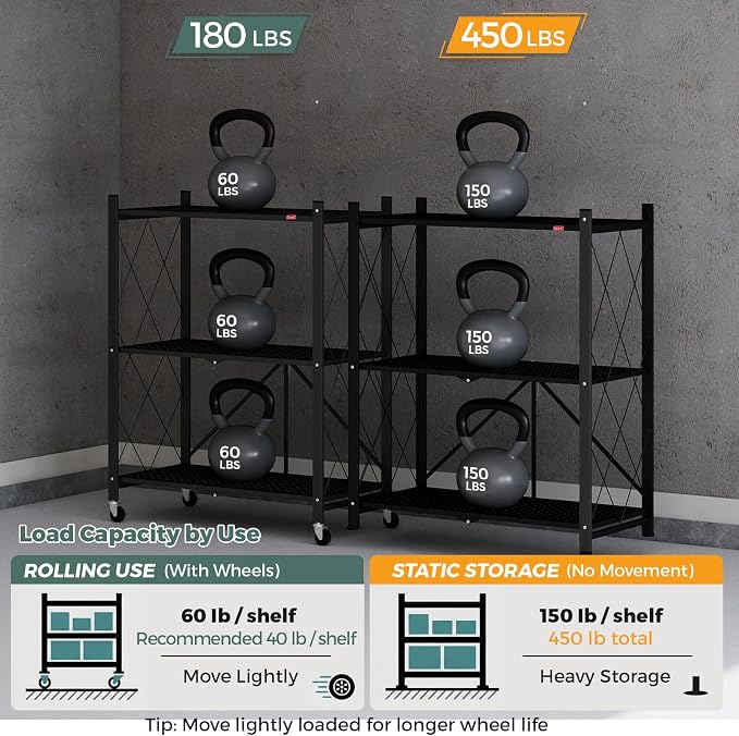 DEANIC 3 Tier Foldable Storage Shelves - Image 4