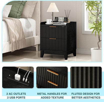 Wnutrees Fluted Nightstand - Image 5