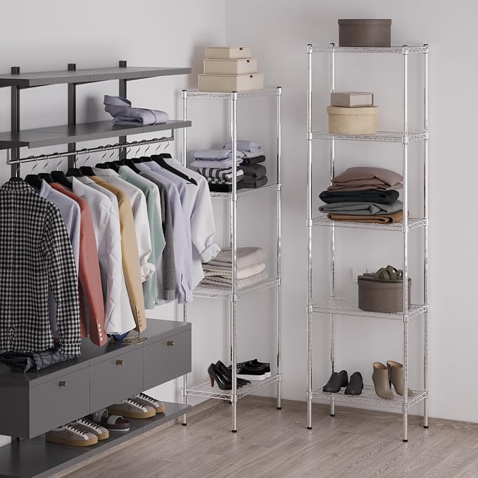 14" Deep x 24" Wide x 86" Height Wire Shelving Kit | 5-Tier | NSF Commercial - Image 5