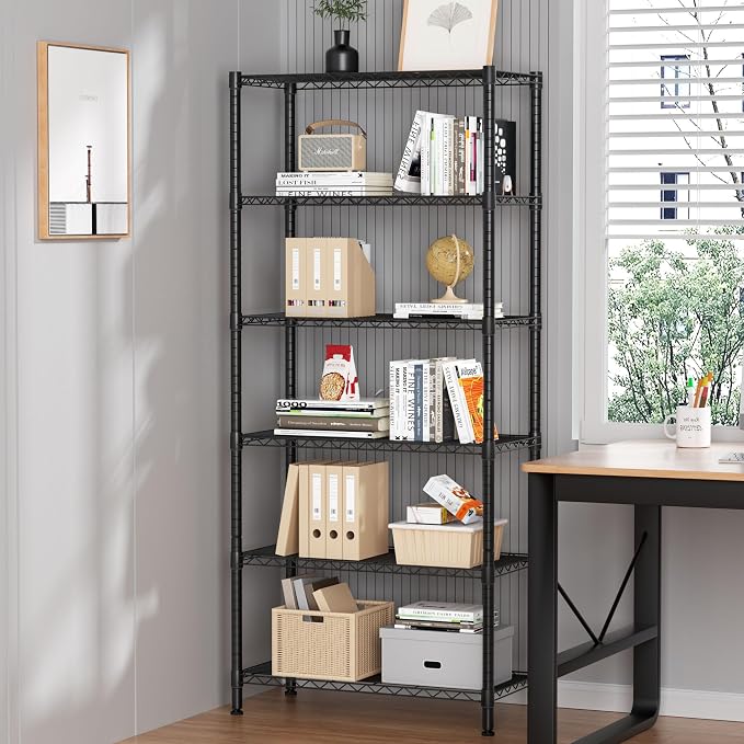 6 Tier Adjustable Storage Shelves, Heavy Duty Metal Utility Shelf 900LBS - Image 9