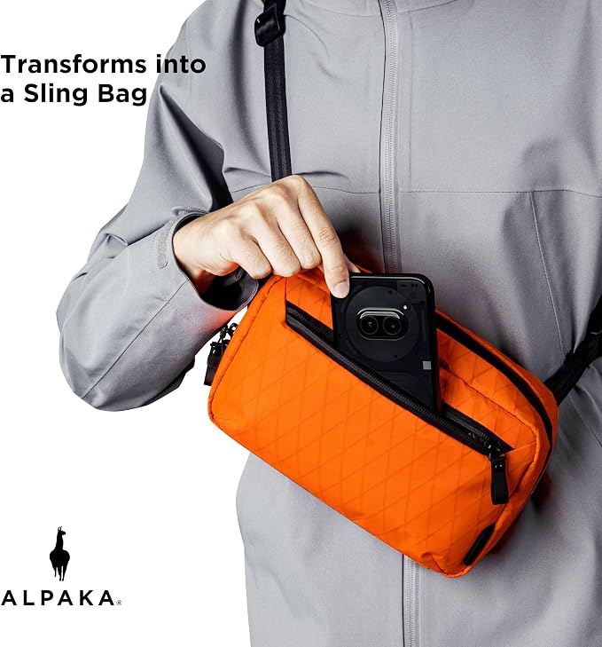 ALPAKA Elements Tech Case Tech Pouch 2.1L Cable Bag Hot Orange X-Pac RVX21 | - Image 4
