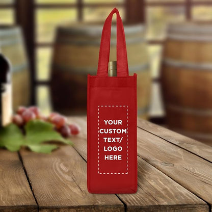DISCOUNT PROMOS Non-Woven Vineyard Two Bottle Wine Bags - Image 6