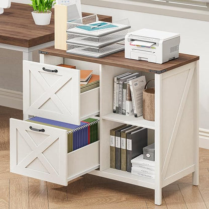 Halitaa 3 Drawers Farmhouse File Cabinet - Image 2