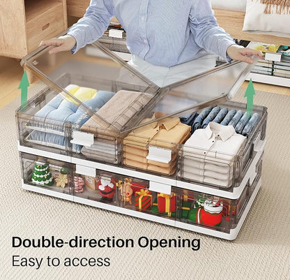 Kitstorack Plastic Under Bed Storage Containers, 2 Pack Underbed Storage - Image 5