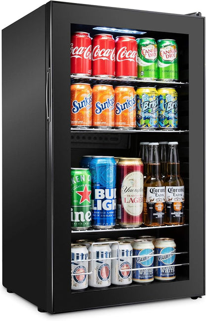 Ivation 126 Can Beverage Refrigerator | Freestanding Ultra Cool Mini Drink by Ivation