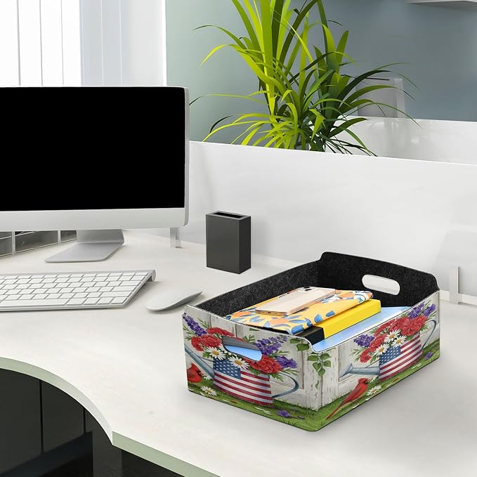 Watering Can with Us Flag Storage Basket - Image 5