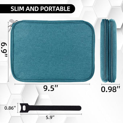 Electronics Organizer, Travel Cable Organizer Bag, Water Resistant Double - Image 4