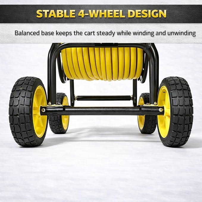 Garden Hose Reel Cart, Heavy Duty Hose Reel - Image 6