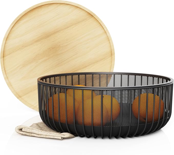 Metal Wire Mesh Fruit Basket by Libken