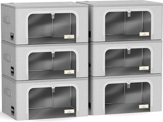 Sorbus Storage Bins with Metal Frame - Image 7