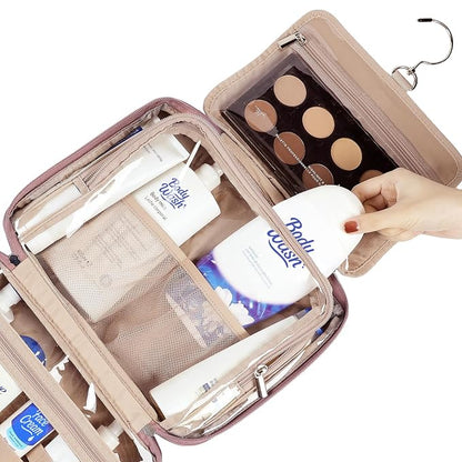 NISHEL Travel Toiletry Bag for Women, Makeup Essentials Organizer, Hanging Case - Image 4